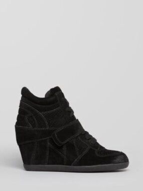 Ash Bowie Wedge High Top Sneakers Size: 38  black suede NWT